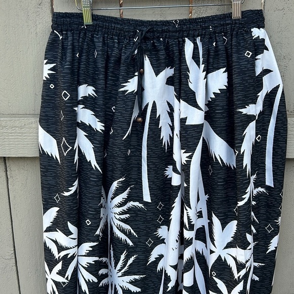 NWOT Gypsy Blu Boho Maxi Skirt Tropical Palm Tree Design Tiki Hawaii Vacation XL - Picture 2 of 7